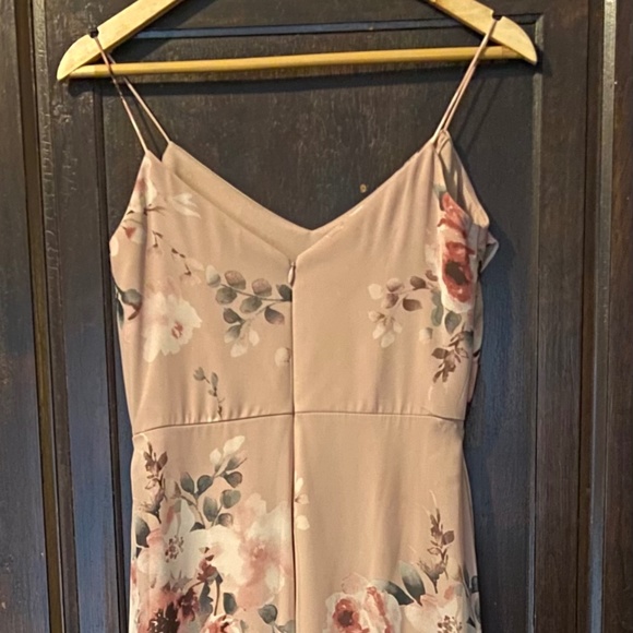 Chiffon Floral Print Dress with Spaghetti Straps - Size 4 - Picture 8 of 10